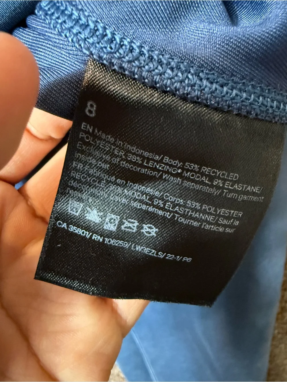 Lululemon Perfectly Oversized Cropped Crew *Softstreme Mineral Blue $118 Retail